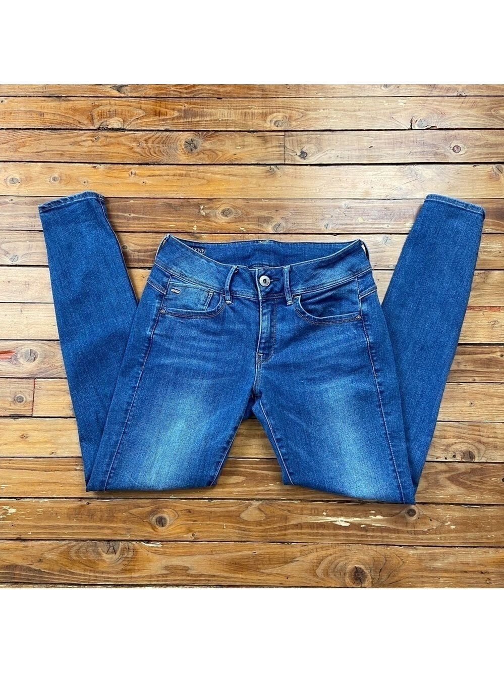 Raw G-Star jeans Lynn mid rise skinny strechy denim size 28